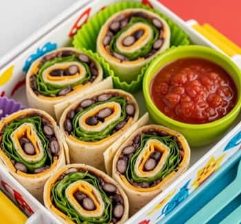10. Cold Taco Pinwheels with Salsa Dip