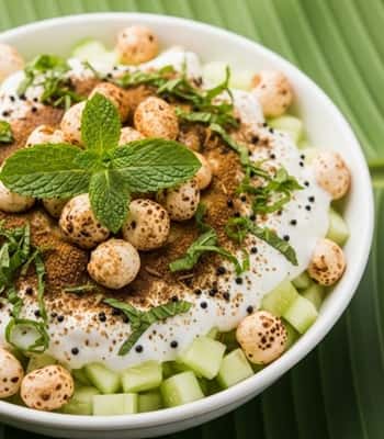 10. Curd + Cucumber Chaat with Roasted Makhana