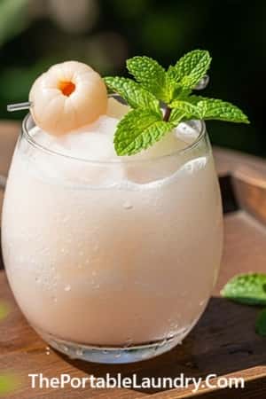 10. Lychee Coconut Slush Mocktail