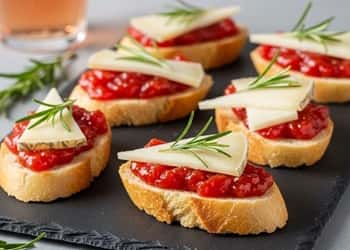 10. Tomato Jam & Manchego Crostin