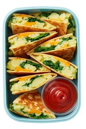 11. Hidden Veggie Quesadilla Wedges