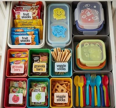 11. Lunchbox Packing Station at Home
