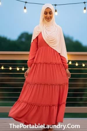 11. Tiered Ruffle Dress + Soft Jersey Hijab