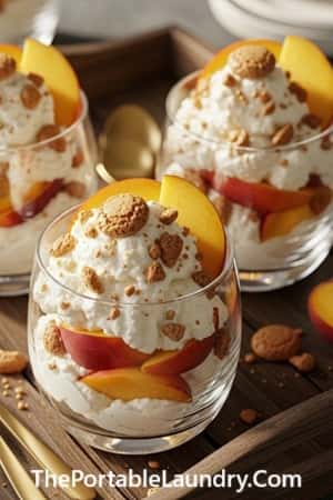 12. Amaretto Peach Crumble Cups (No Bake)