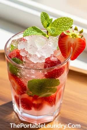 12. Strawberry Coconut Mojito Mocktail