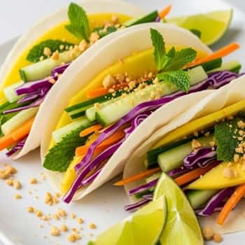 12. Thai Mango Rice Paper Tacos