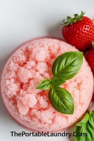 13. Strawberry Basil Lemonade Granita