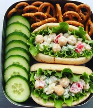 14. Chickpea Smash Pita Pockets