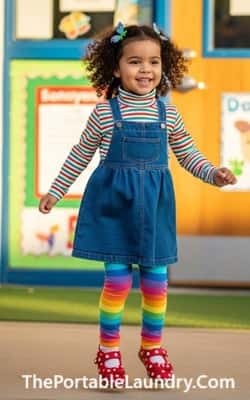 15. Whimsical Girl with Patterns Galore