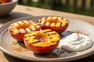 2. Grilled Peach Halves with Cinnamon & Honey