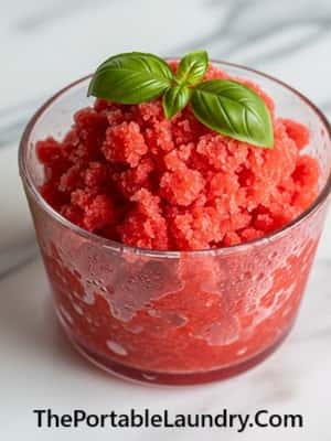 2. Strawberry Basil Granita