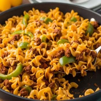 3. Beefy One Pot Sloppy Joe Noodles