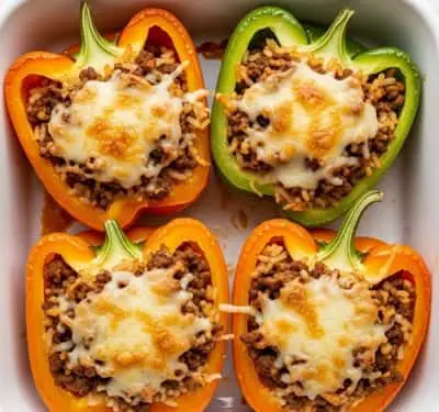 3. Beefy Stuffed Bell Peppers (Shortcut Version)