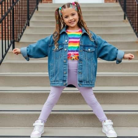 3. Casual-Chic Girl with Pops of Color