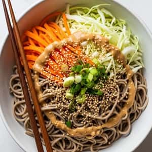 3. Cold Soba Noodle Bowl with Peanut Sauce