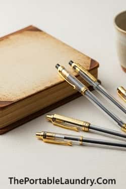 3. Japanese Gel Pens With Gold Accents