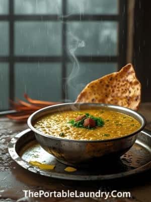 3. Masala Khichdi with Ghee & Papad