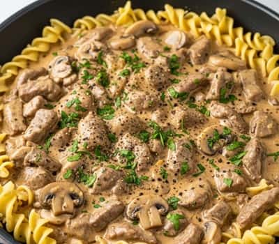 4. Creamy Ground Beef Mushroom Stroganoff