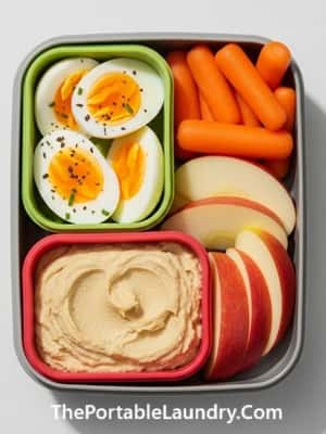 4. Hard-Boiled Eggs with Hummus Dipper Cups