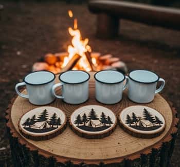 4. Log Slice Coasters