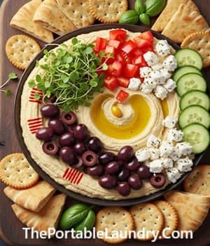 4. Mediterranean Hummus Platter for Dinner
