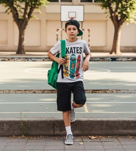 4. Skater Boy with a Streetwear Edge