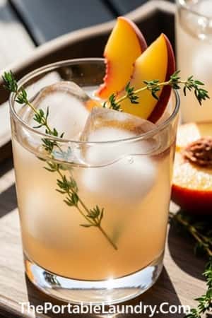 5. Peach Thyme Vodka Spritz
