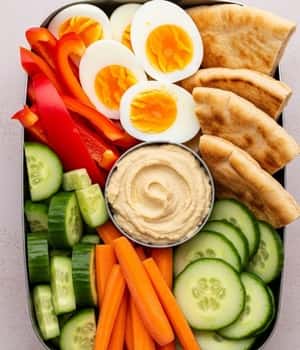 5. Rainbow Hummus Snack Boxes