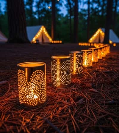 5. Tin Can Lanterns