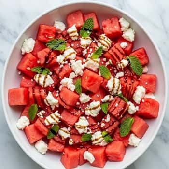 6. Chilled Watermelon Feta Mint Bowl