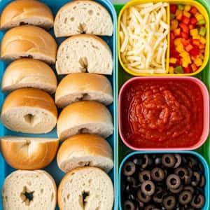 6. DIY Mini Bagel Pizzas