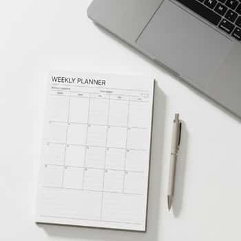6. Minimalist Weekly Planner Pad