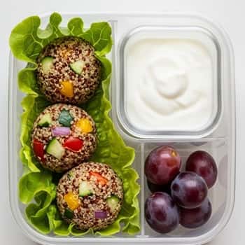 6. Quinoa Veggie Bites + Yogurt Tube