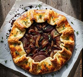 6. Savory French Onion Galette with Thyme Crust