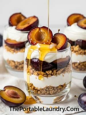 7. Roasted Plum & Honey Parfaits