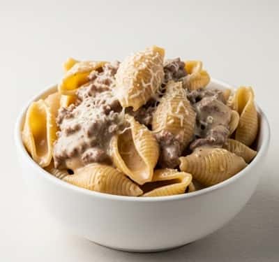 8. Creamy Beef & Shells