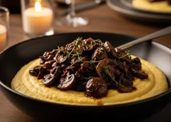 8. Creamy Polenta with Mushroom Ragu