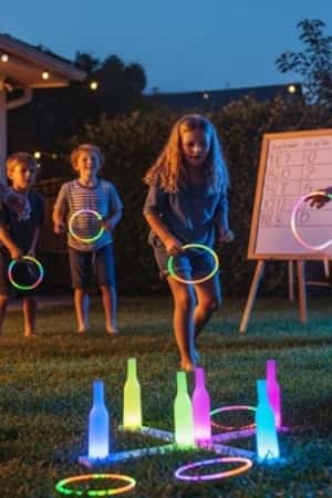 8. Glow Stick Ring Toss Game for Nighttime Energy Burn