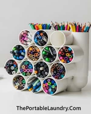 8. PVC Pipe Pencil Caddy