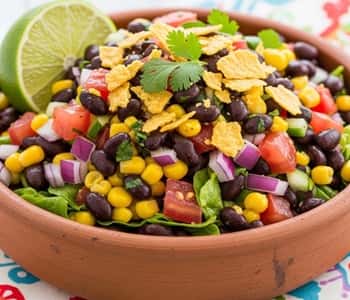 8. Tex-Mex Black Bean Salad with Crushed Tortilla Chips