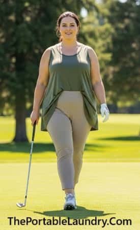 8. Ultra-Stretch Pull-On Pants + Draped Tunic Tank
