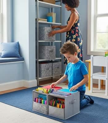 9. Foldable Storage Cubes for Locker or Study Nook