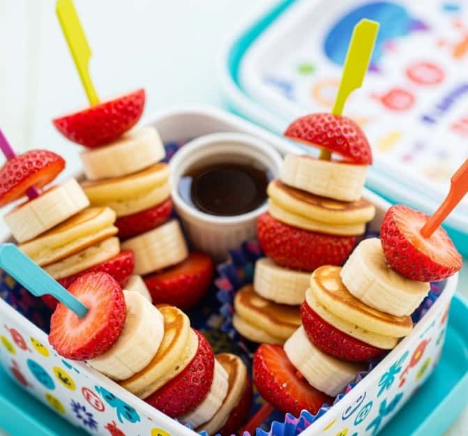 9. Mini Pancake Stackers with Fruit