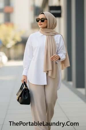 9. Oversized Cotton Shirt + Wide-Leg Trousers