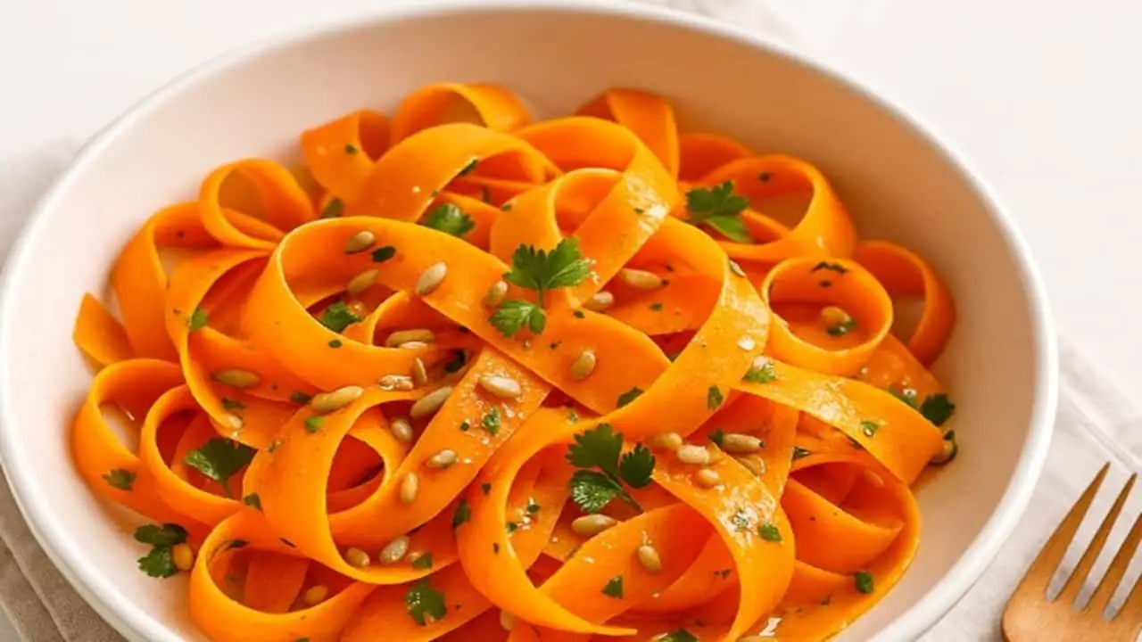 Carrot Ribbon Salad Recipe - featured
