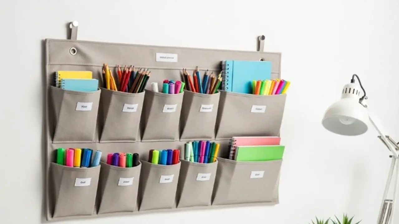 diy back to school desk organization - featured