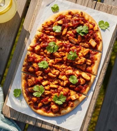 1. BBQ Chicken Flatbread Pizzas (Done in 15 minutes)
