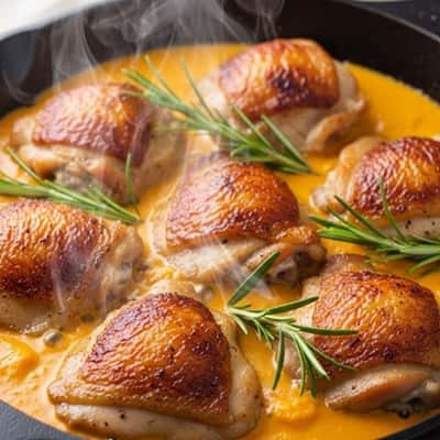 1. Creamy Pumpkin Chicken Skillet