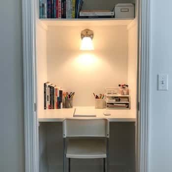 1. The Closet-Into-Desk Nook Hack