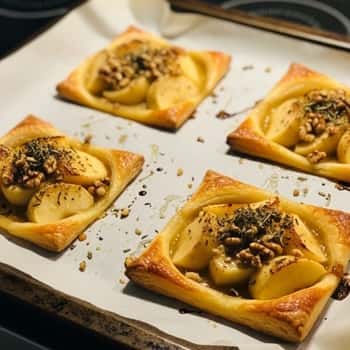10. Caramelized Apple & Honey Puff Pastry Tarts